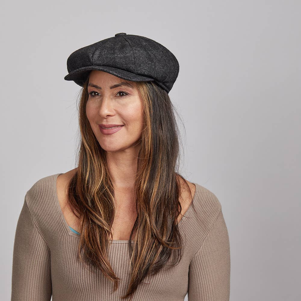 Wool Polyester 8 Panel Newsboy Cap- Style Argo