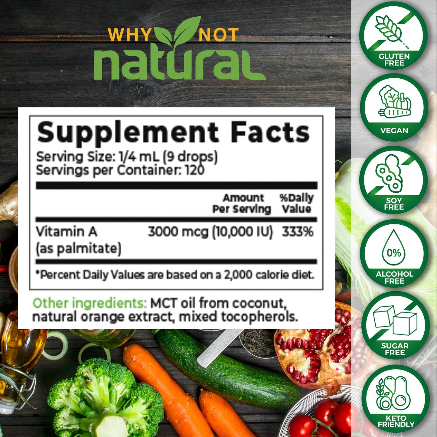 Liquid Vitamin A:Support Skin, Eyes, Immunity & Hair 1fl oz