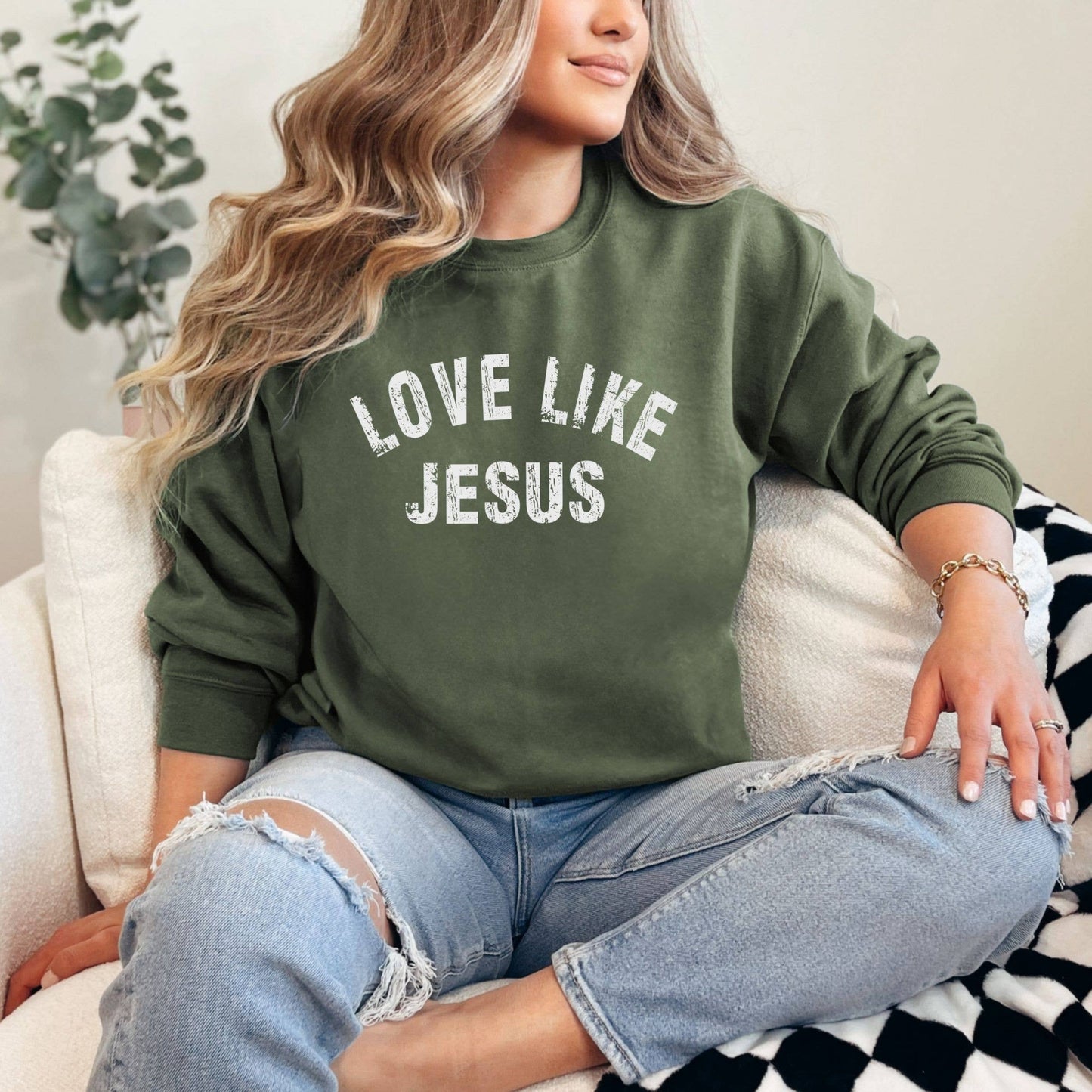 Love Like Jesus Sweatshirt. - Christian Fall Tee