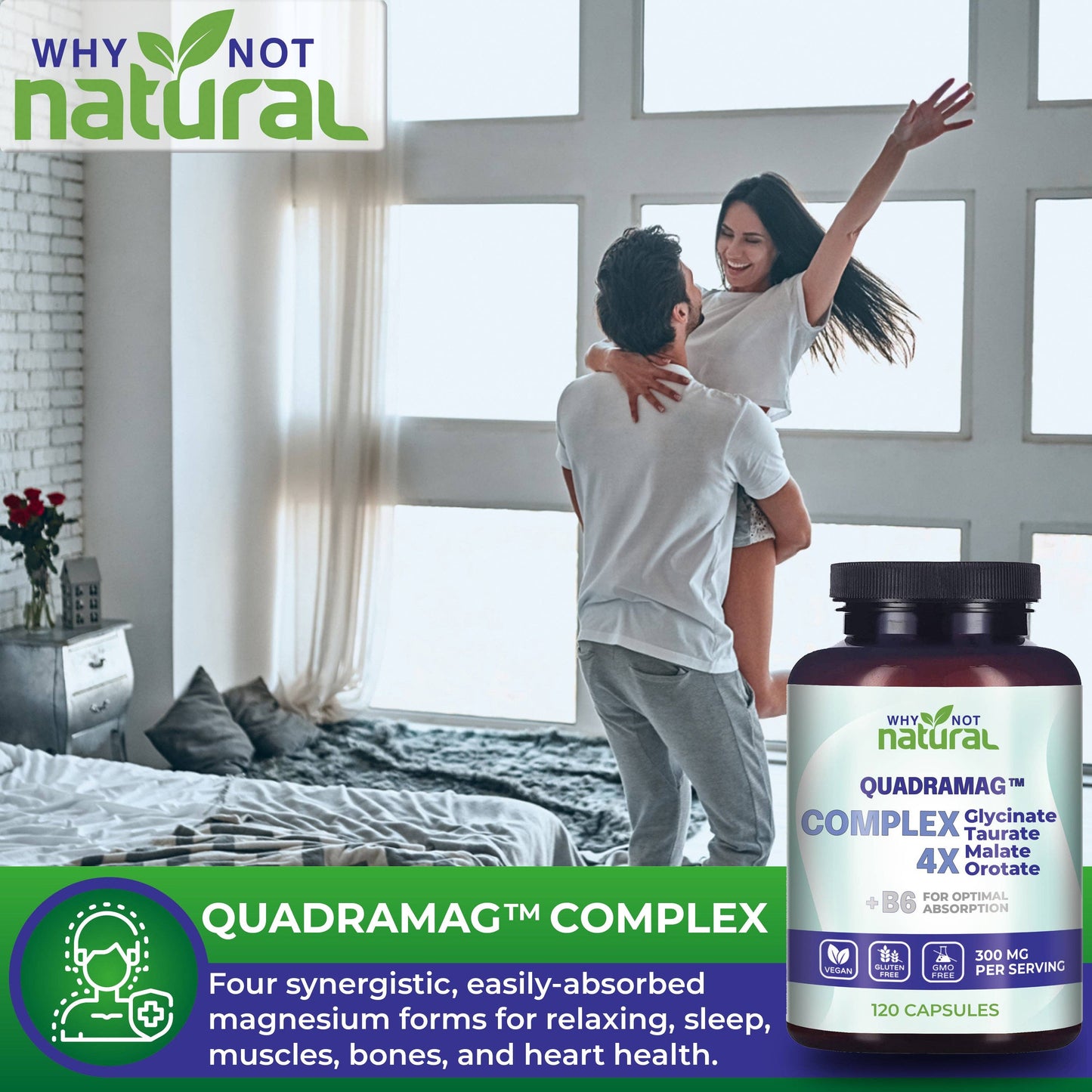 4-in-1 Magnesium Complex Supplement 300 mg per serving