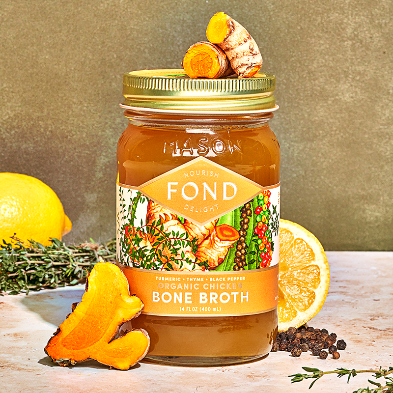 Turmeric & Pepper Pasture-Raised Chicken Bone Broth 14oz