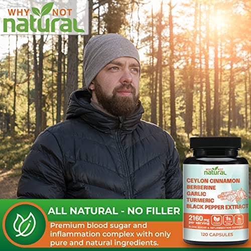 5-in-1 Organic Ceylon Cinnamon Capsules, Blood Sugar Support