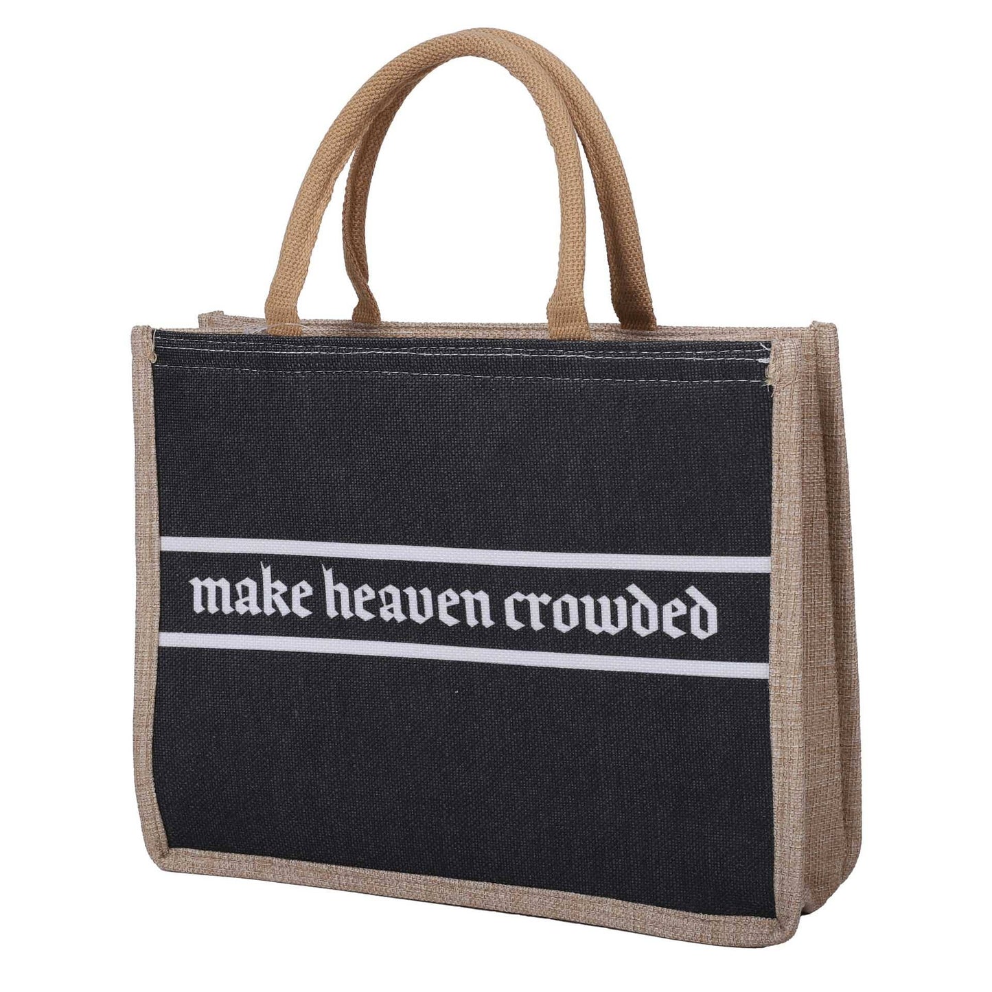Woven Canvas Tote - Make Heaven Crowded