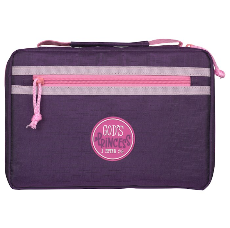Bible Cover-God's Princess (1 Peter 2:9)-Purple/Pink-Large