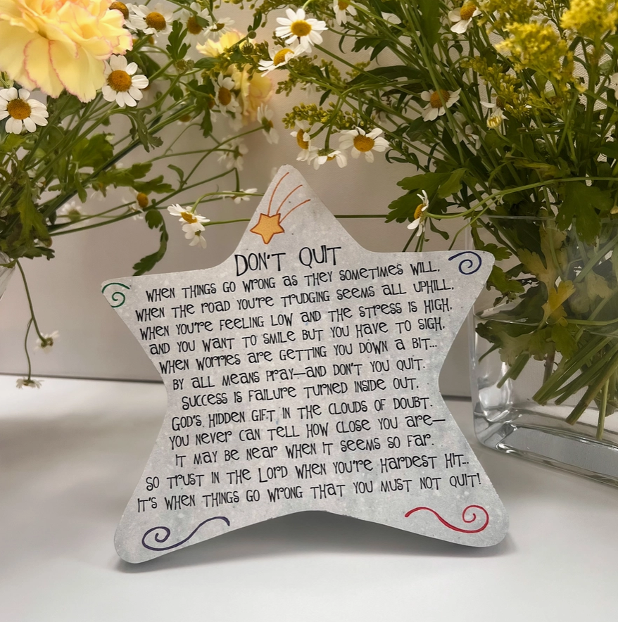 Don't Quit Plaque