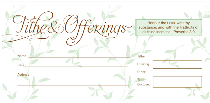 Tithe & Offering Envelopes- Broadman Church Supplies
