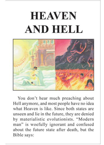 Tract - Heaven and Hell (Water and tear proof )