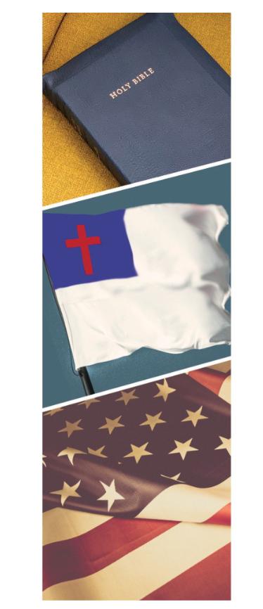 Inspirational Bookmark: Pledges - Bible and Flags (Package of 25)