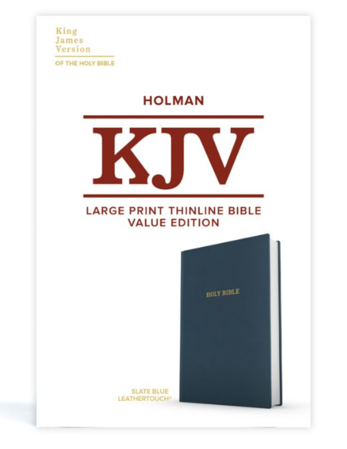 KJV Large Print Thinline Bible, Value Edition, Leathertouch- Holman