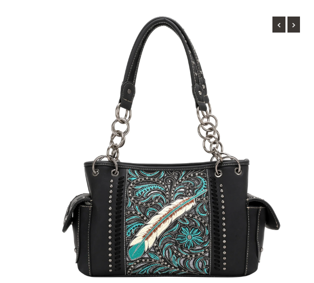 Montana West Embroidered Concealed Carry Satchel Bag
