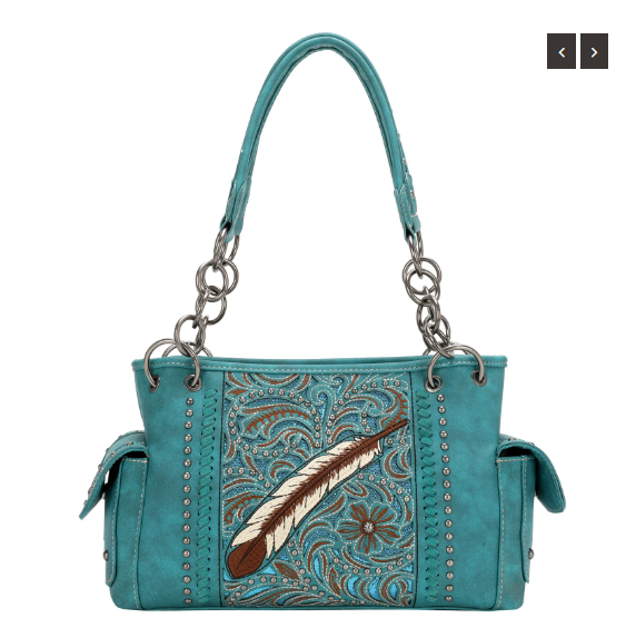 Montana West Embroidered Concealed Carry Satchel Bag