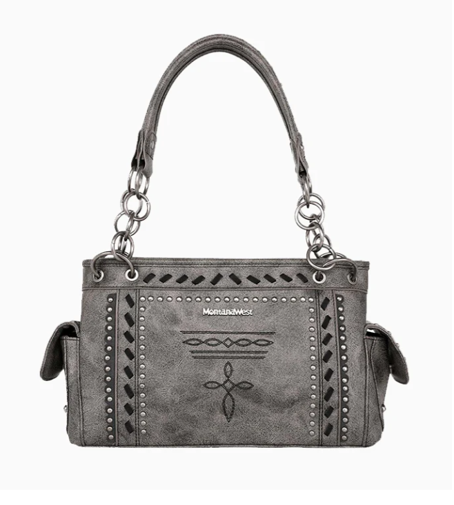 Montana West Whipstitch Studs Concealed Carry Satchel