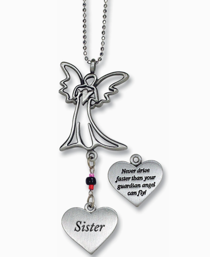 Angel For Sister Car Charm