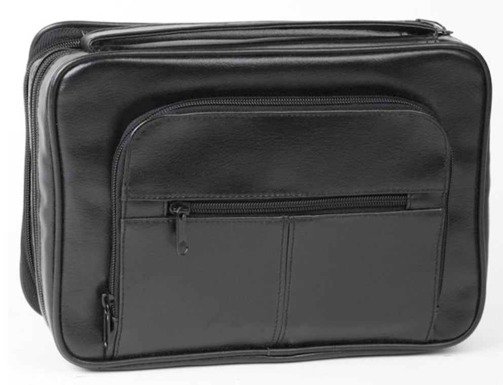 Bible Cover-Deluxe Organizer W/Study Kit-Black-XLG