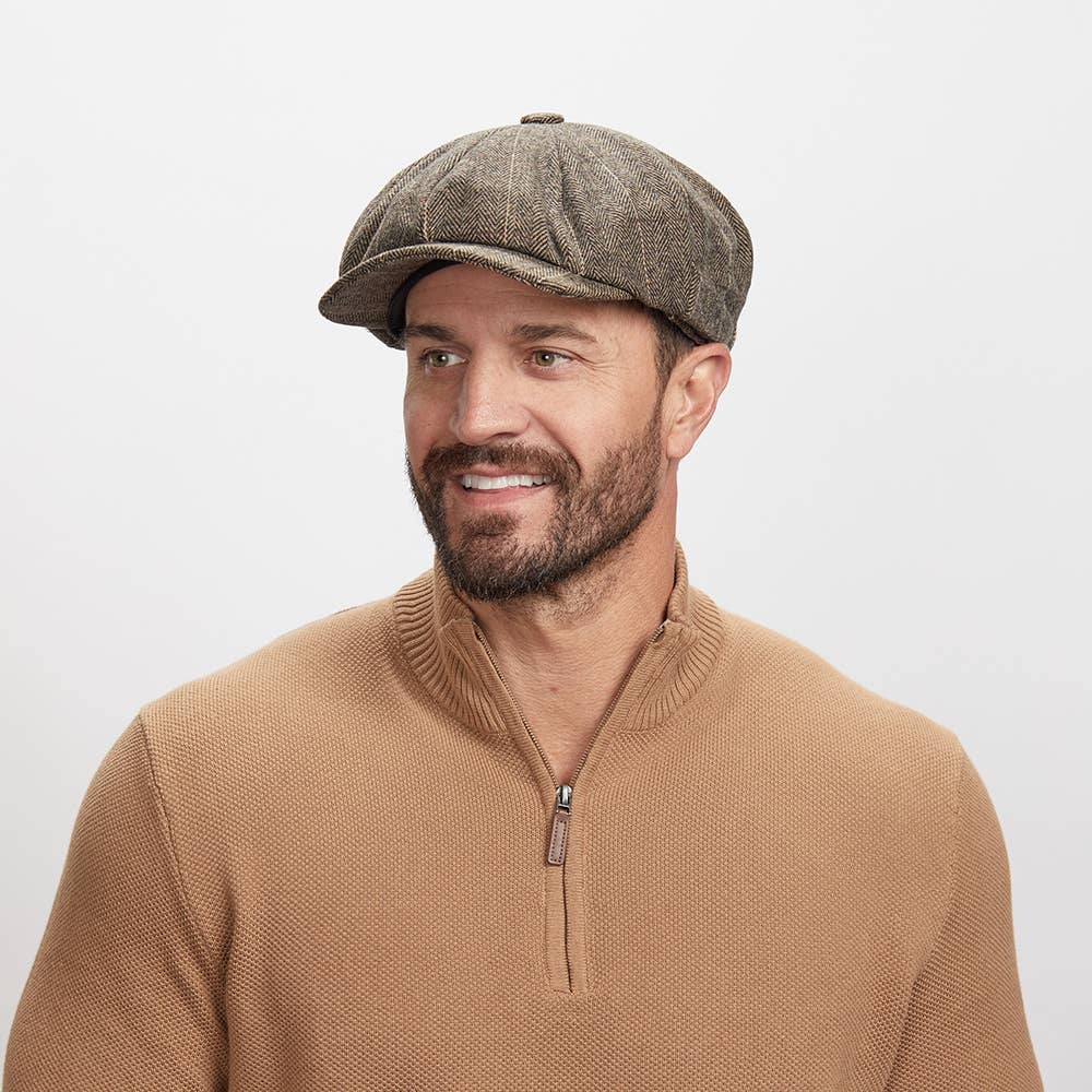 Wool Polyester 8 Panel Newsboy Cap- Style Argo
