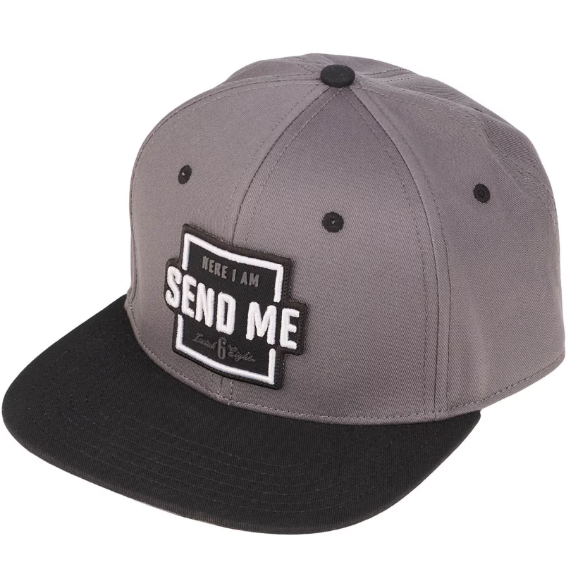Send Me Gray and Black Snapback Baseball Cap - Isaiah 6:8