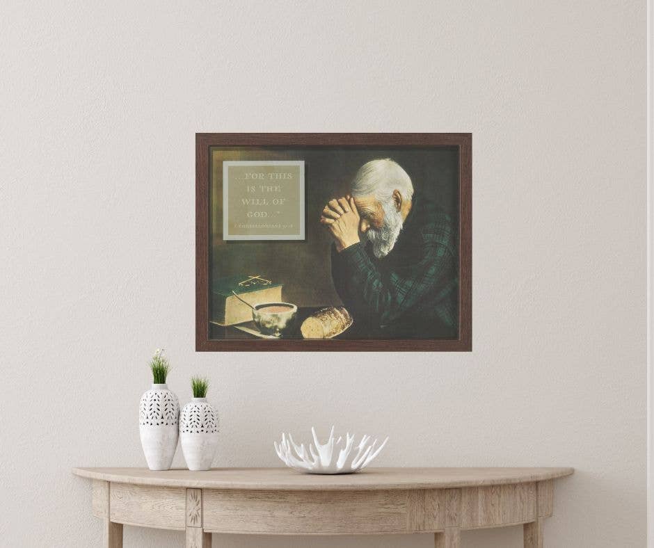 Wall Decor Grace Walnut Frame 14x11