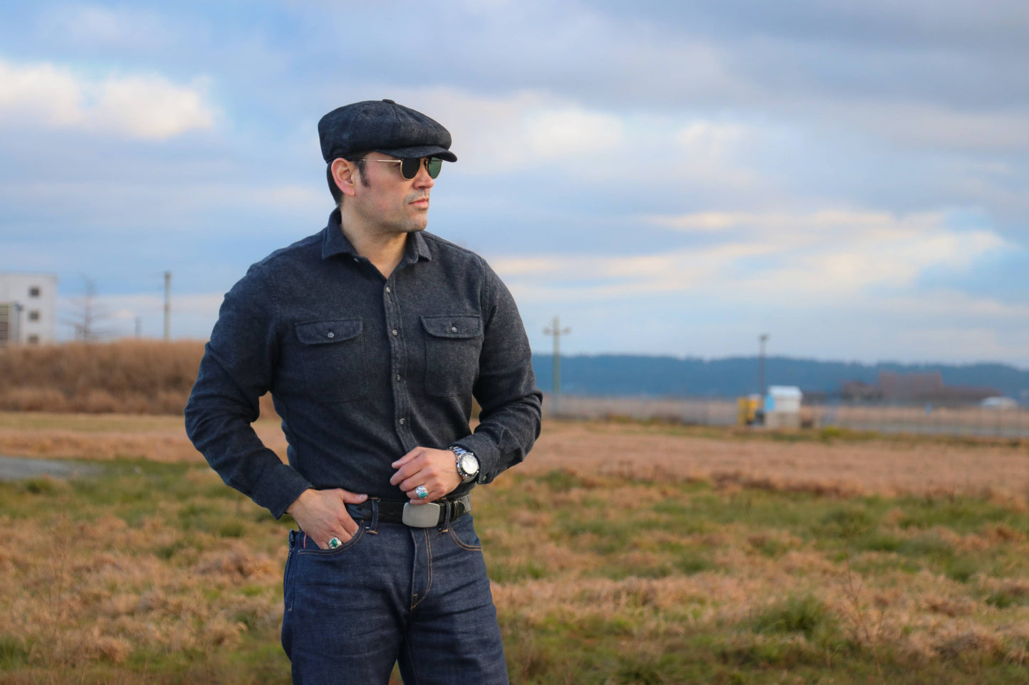 Wool Polyester 8 Panel Newsboy Cap- Style Argo