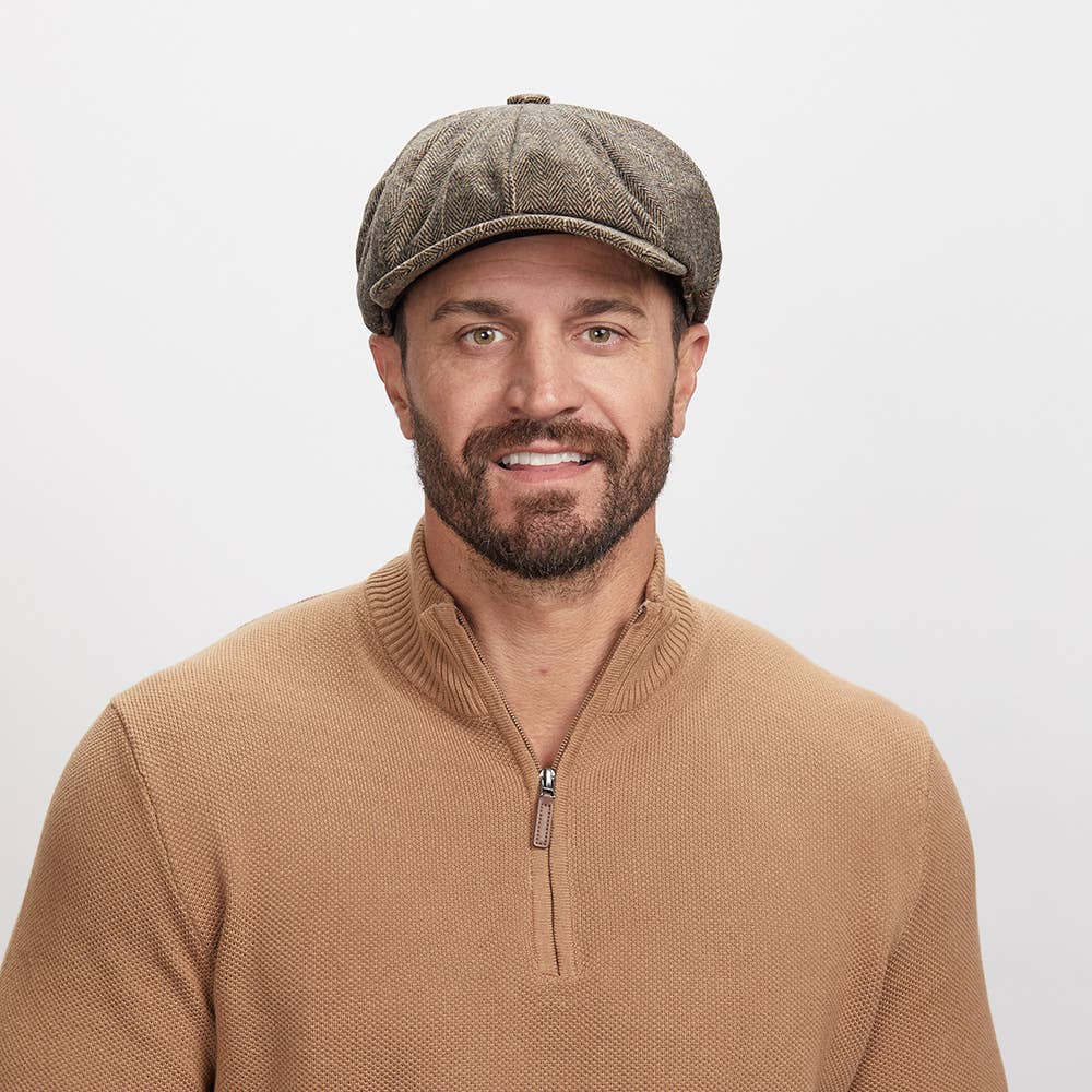Wool Polyester 8 Panel Newsboy Cap- Style Argo