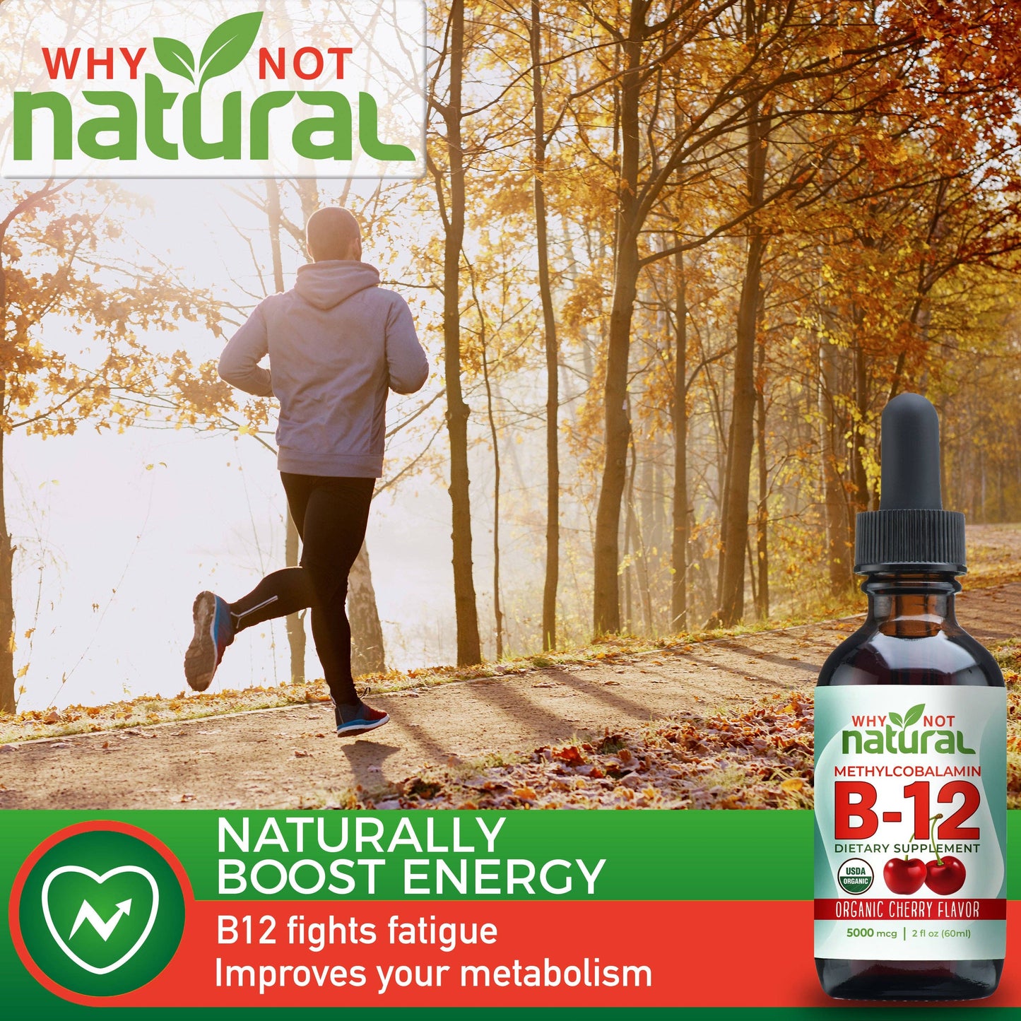 Organic Vitamin B12 Liquid Drops Supports Focus & Energy