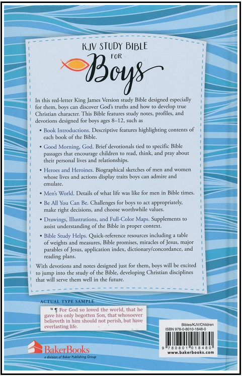 KJV Study Bible for Boys, hardcover