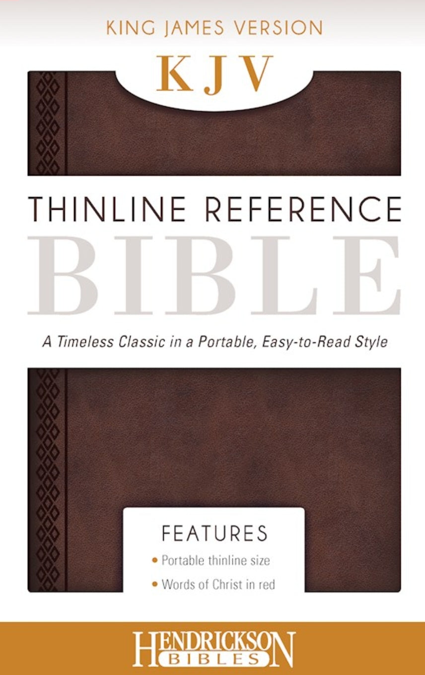 KJV Thinline Reference Bible-Chestnut Brown Flexisoft