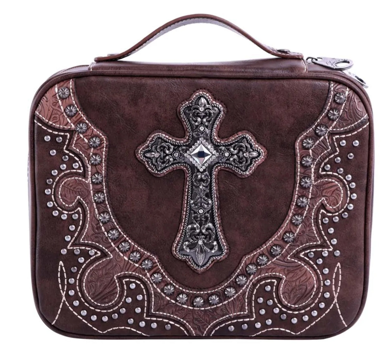 Montana West Spiritual Collection PU leather Bible Cover- coffee