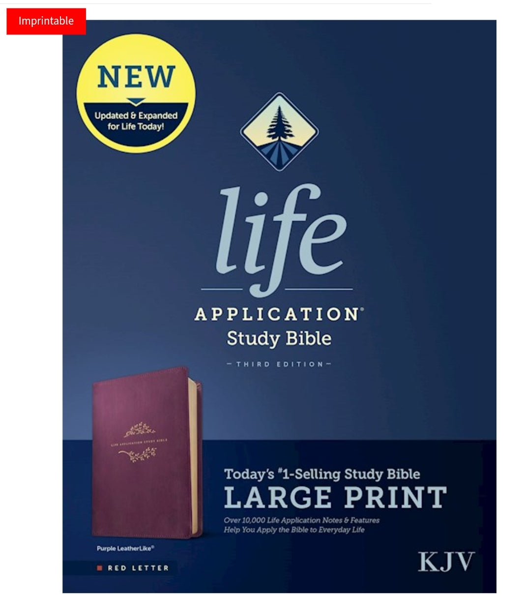 KJV Life Application Study Bible/Large Print (Third Edition)-RL-Purple Leatherlike