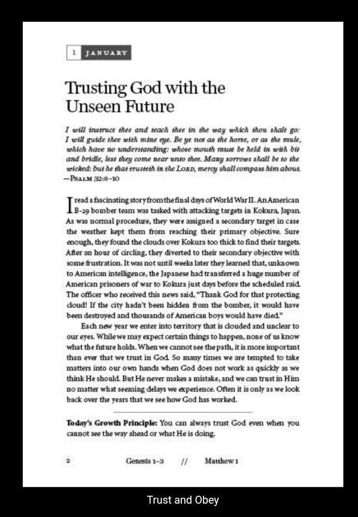 Trust and Obey