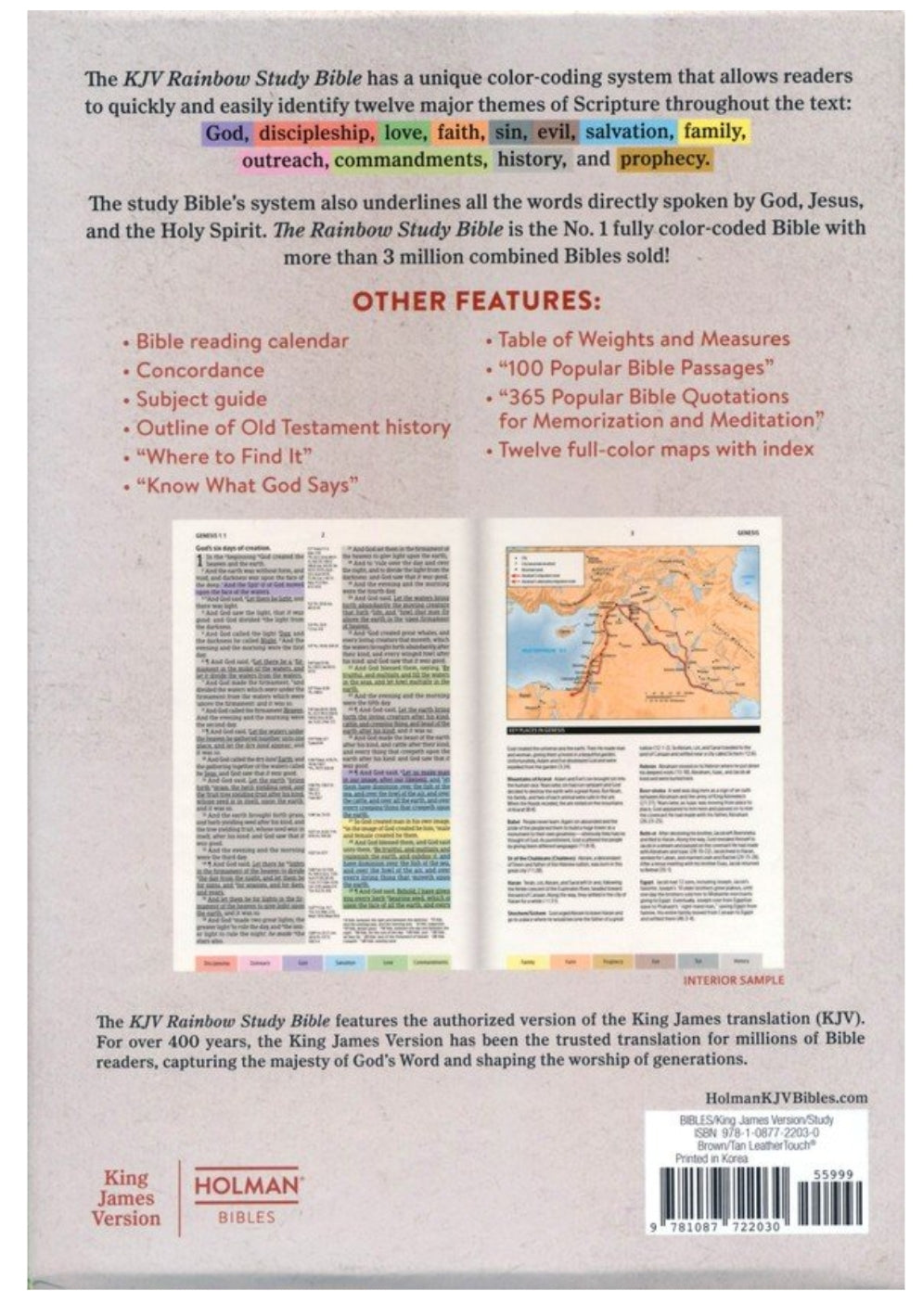 KJV Rainbow Study Bible (Full-Color)- LeatherTouch