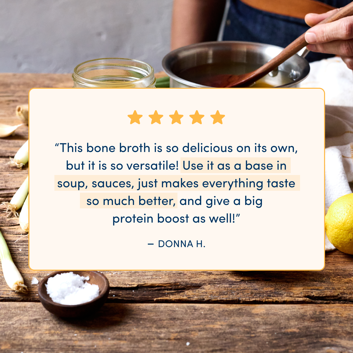 Lemon & Garlic Pasture-Raised Chicken Bone Broth 14oz