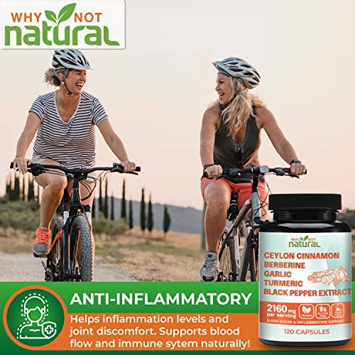 5-in-1 Organic Ceylon Cinnamon Capsules, Blood Sugar Support
