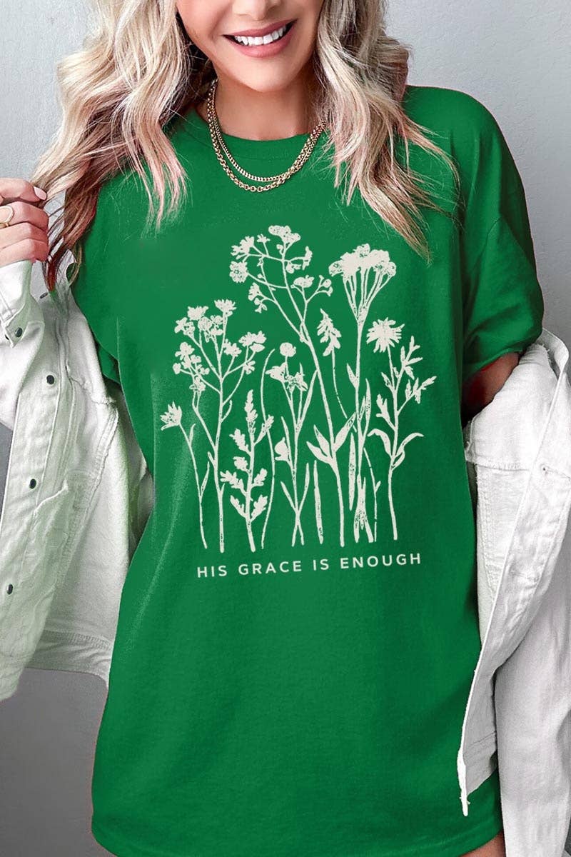 Christian Wildflower Graphic Heavy Cotton Tee