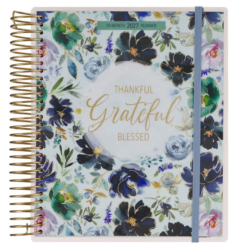 2027 Thankful Grateful Blessed 18-Month Spiral Planner