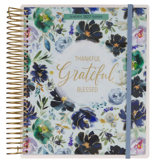 2027 Thankful Grateful Blessed 18-Month Spiral Planner