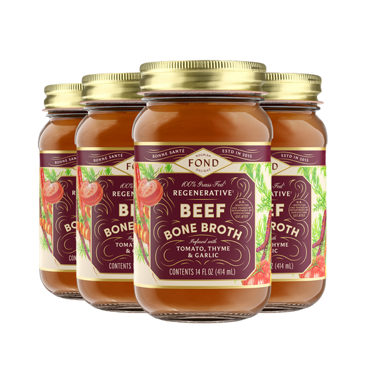 Tomato & Thyme Grass-fed Beef Bone Broth 14oz