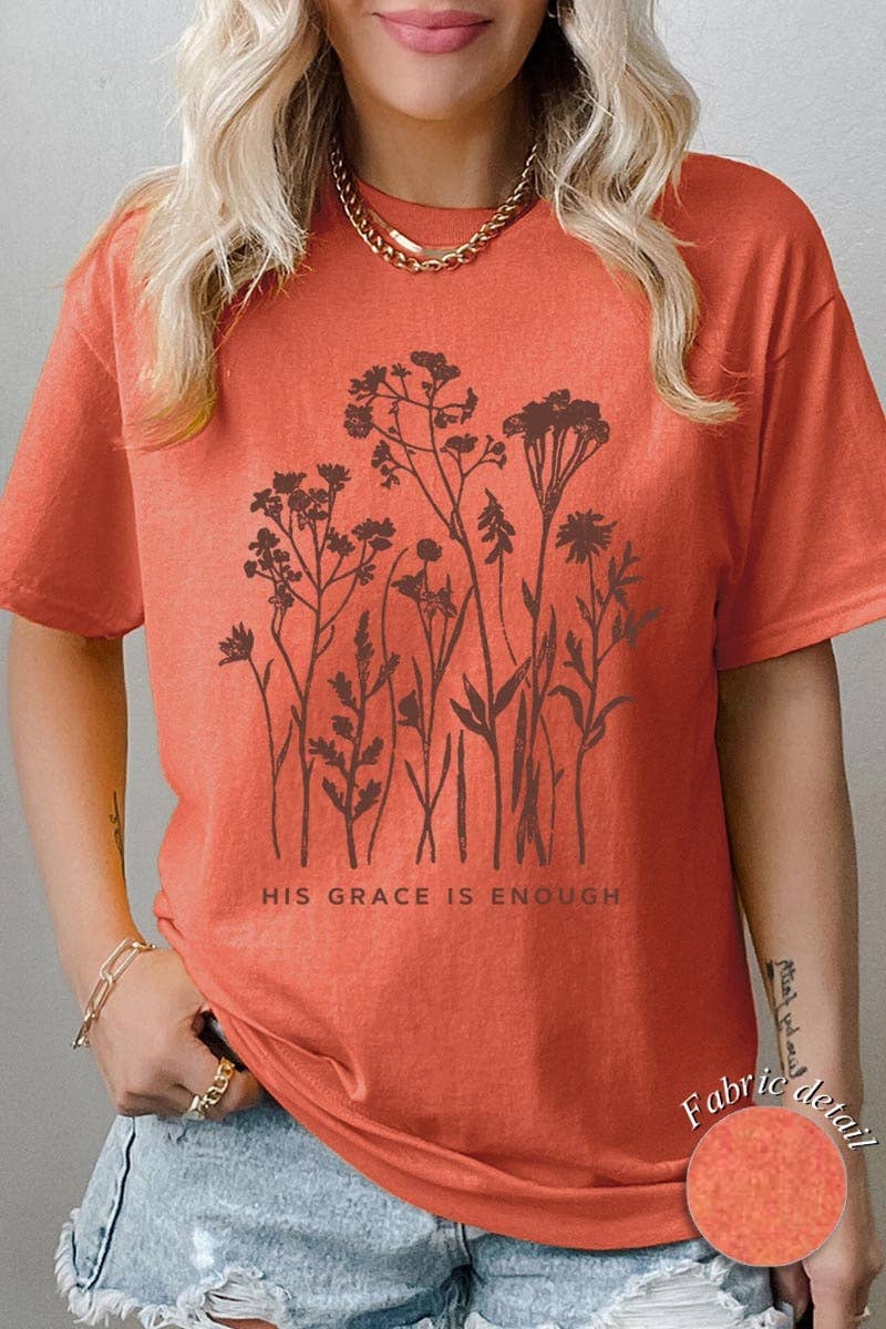 Christian Wildflower Graphic Heavy Cotton Tee