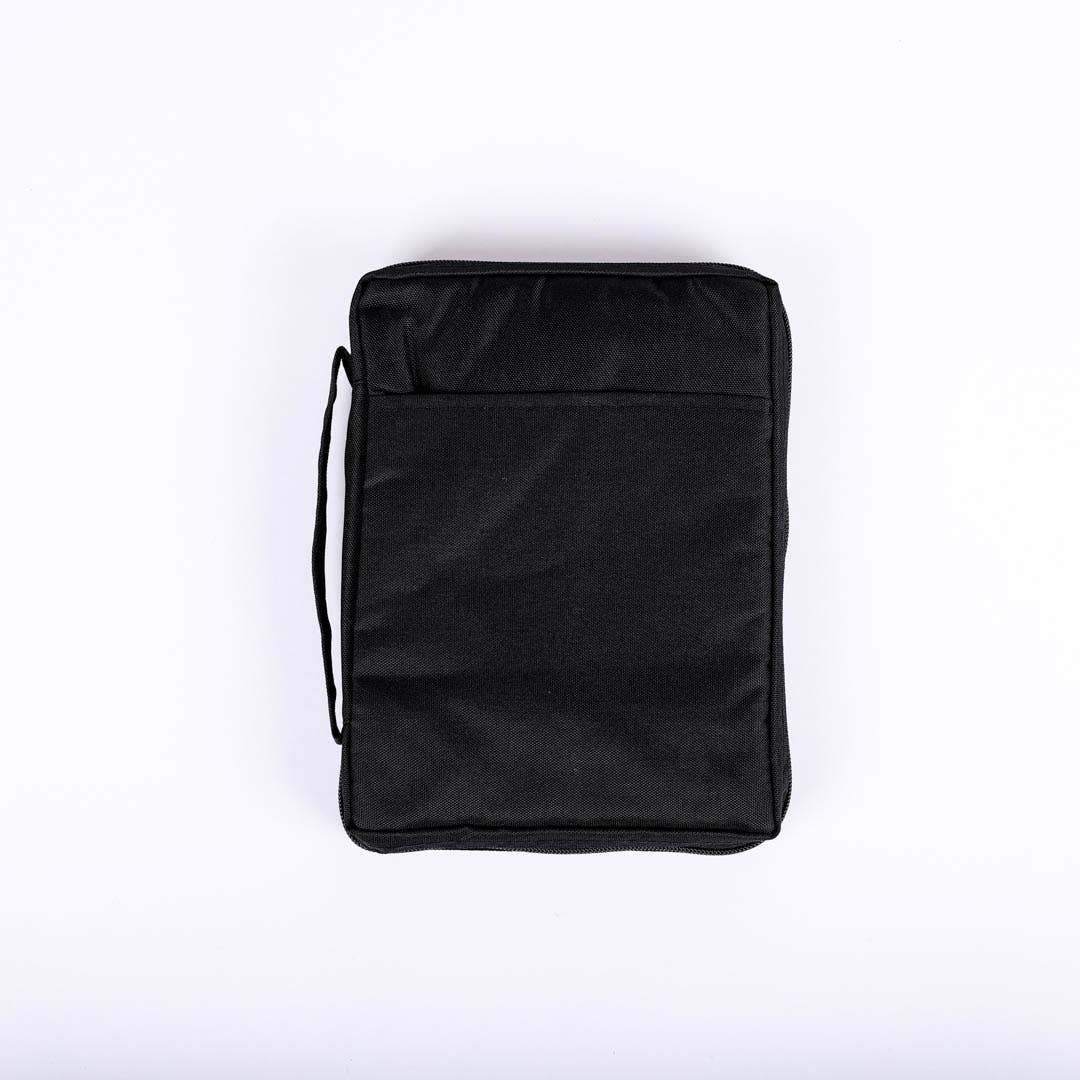 Bible Cover Canvas Black Plain - Large
