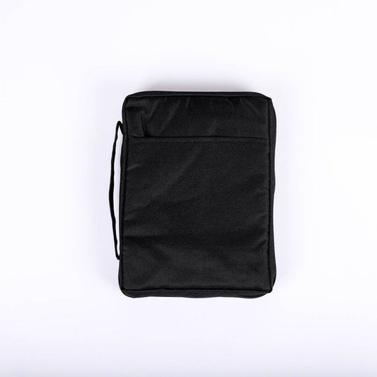 Bible Cover Canvas Black Plain - Large