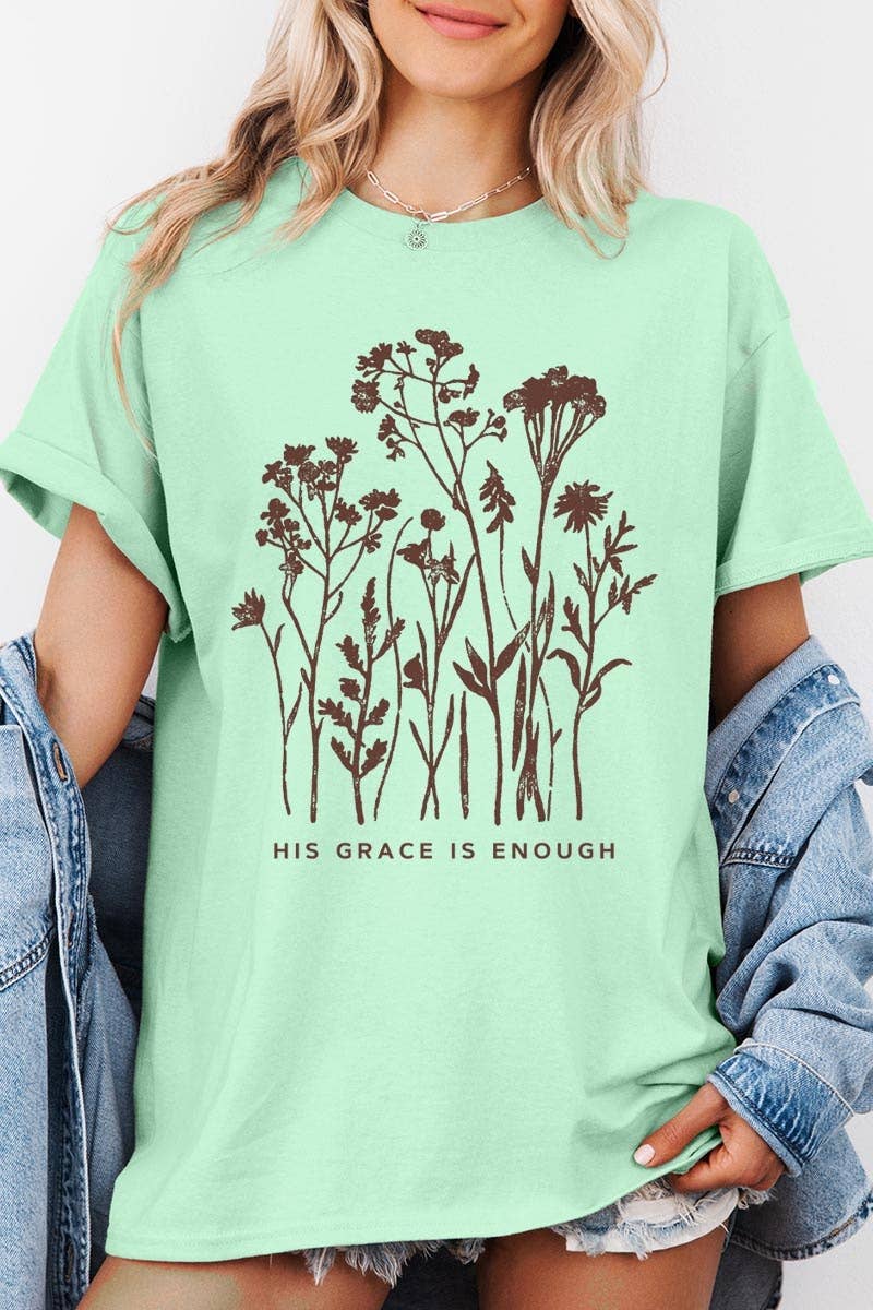 Christian Wildflower Graphic Heavy Cotton Tee