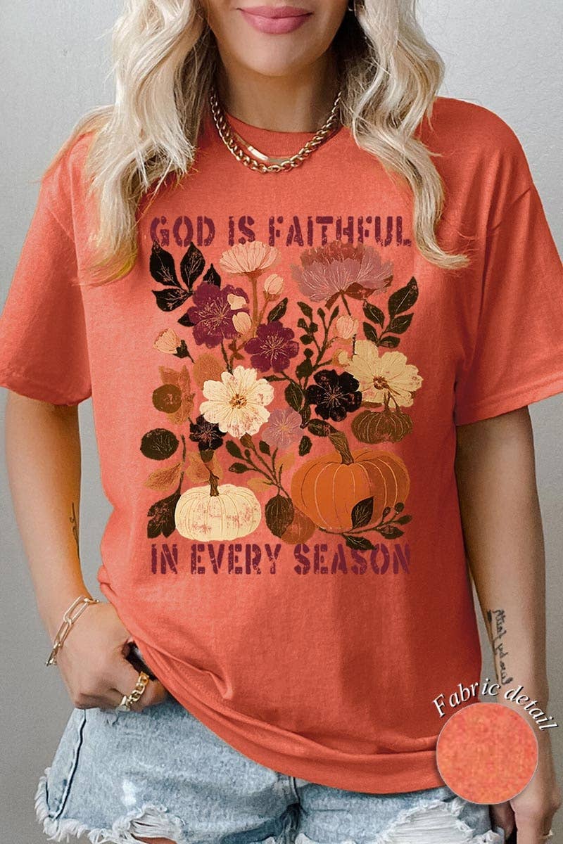 Faithful In Every Season Graphic Heavy Cotton Tee