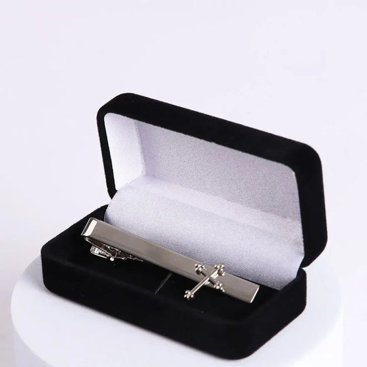 Tie Bar Cross Silver