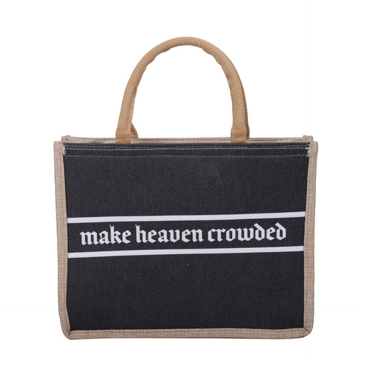 Woven Canvas Tote - Make Heaven Crowded