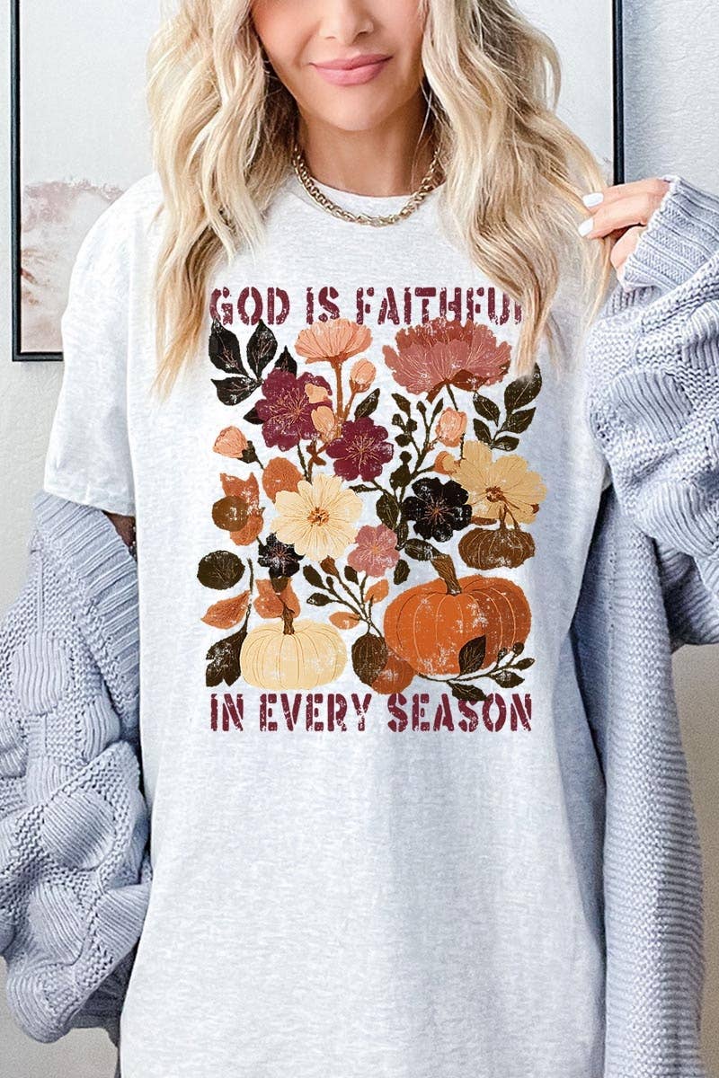 Faithful In Every Season Graphic Heavy Cotton Tee