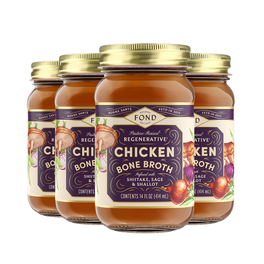 Shiitake & Sage Pasture-Raised Chicken Bone Broth 14oz