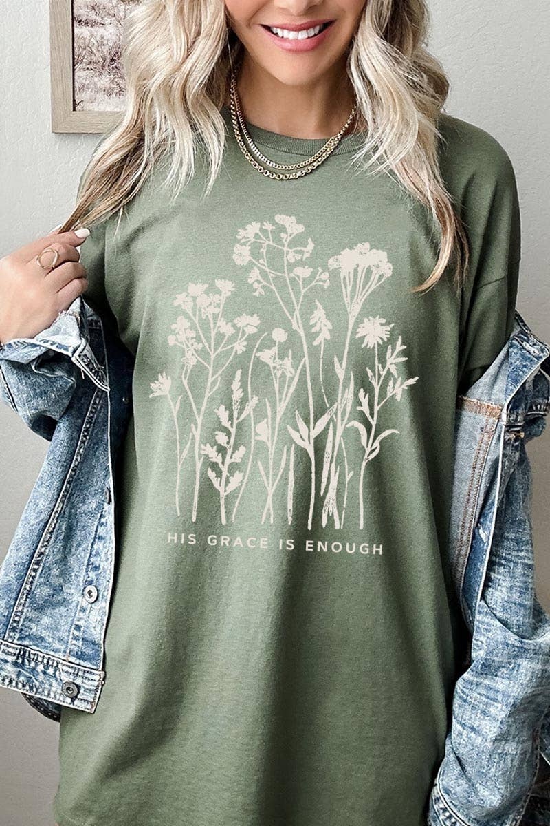 Christian Wildflower Graphic Heavy Cotton Tee