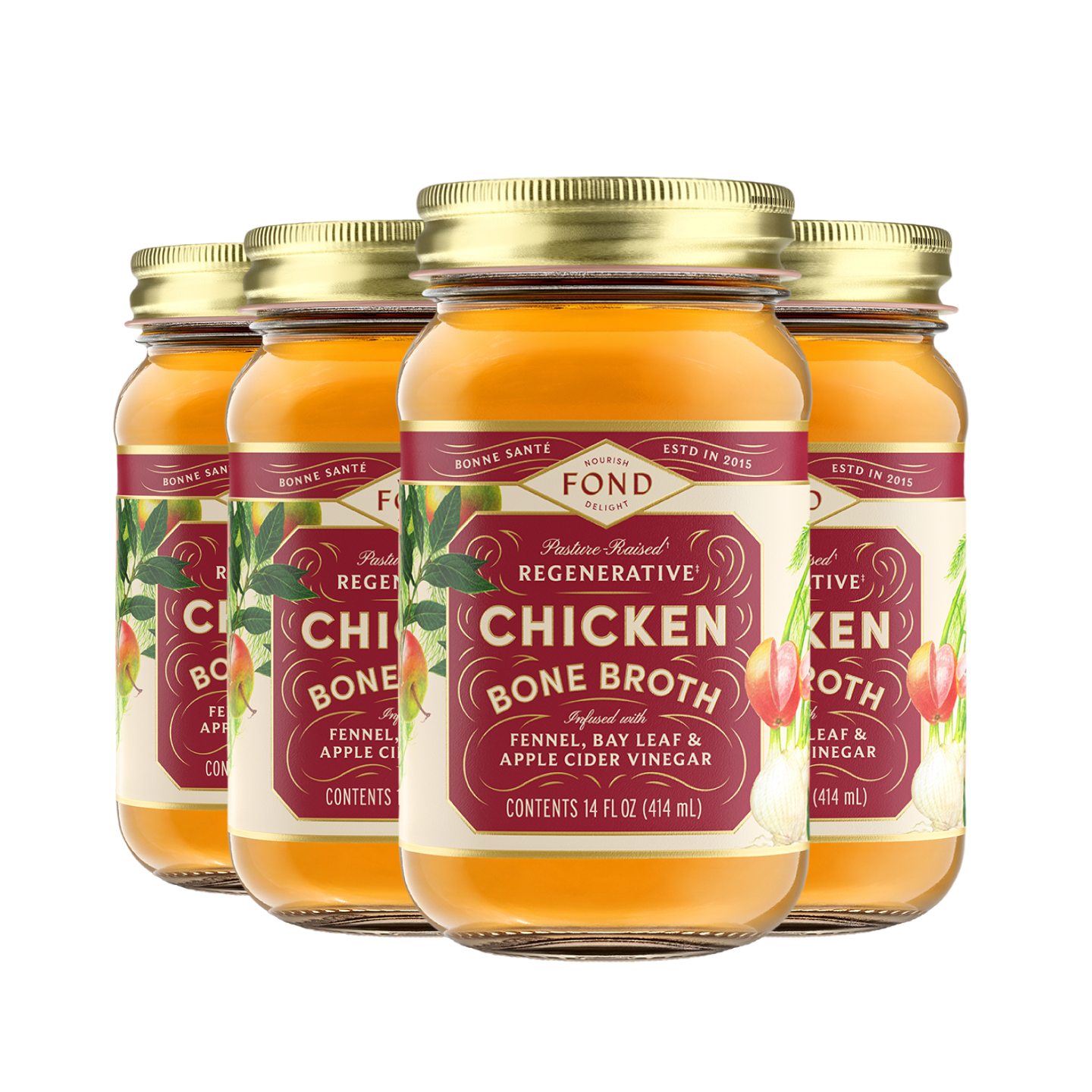 Fennel & Bay Leaf Pasture-Raised Chicken Bone Broth 14oz