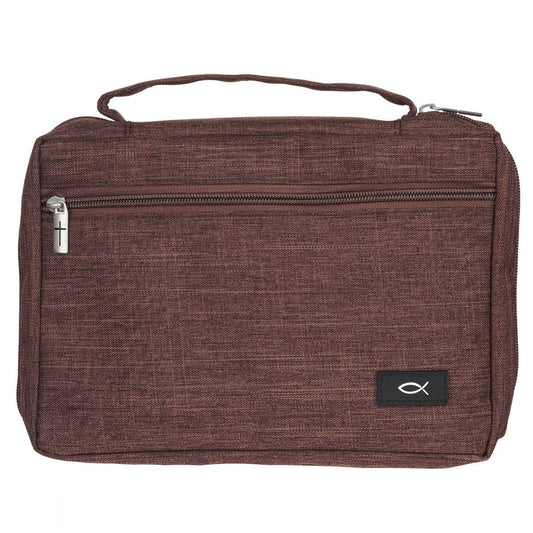 Bible Cover Value Brown Ichthus Patch