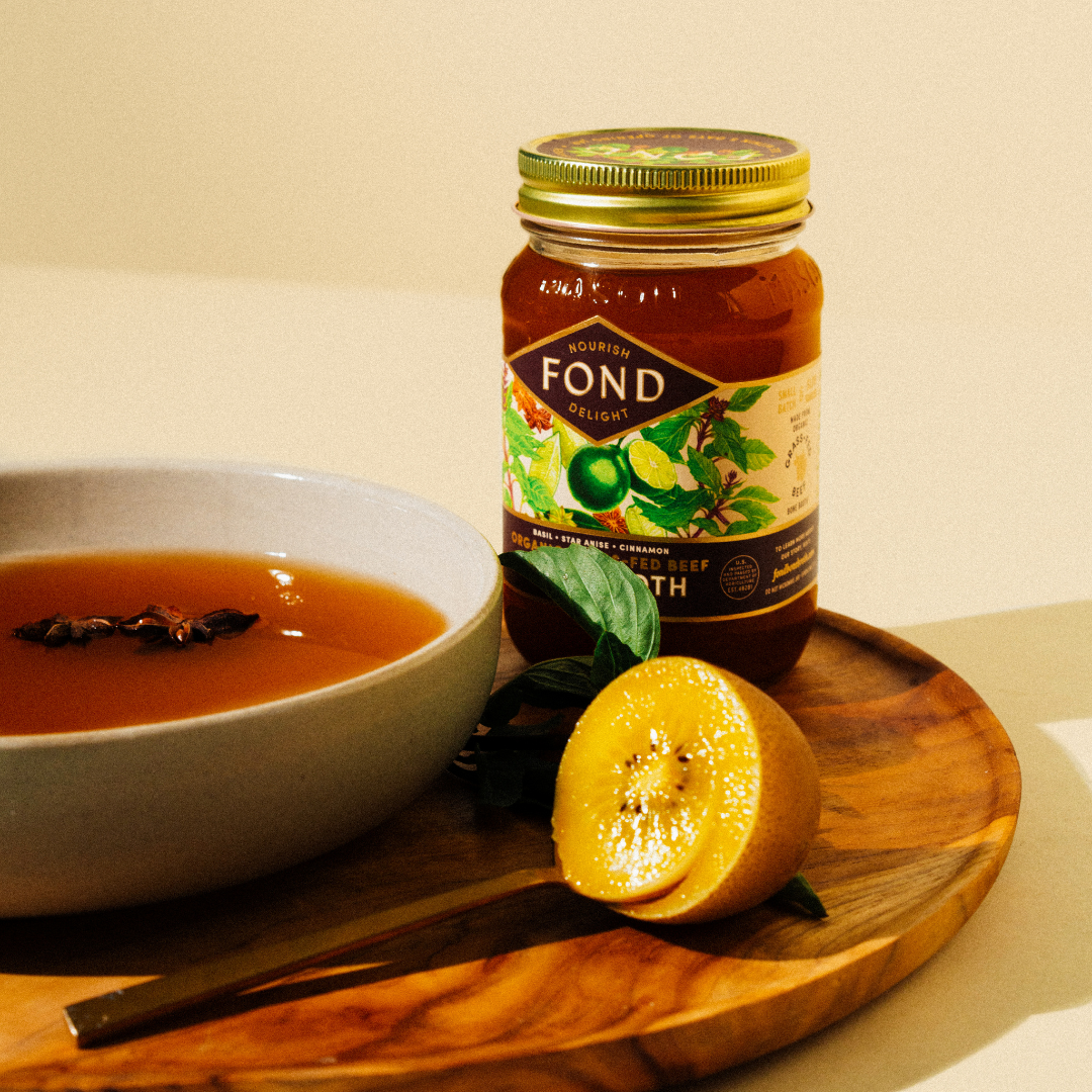 Five Spice & Pear Grass-fed Beef Bone Broth 14oz