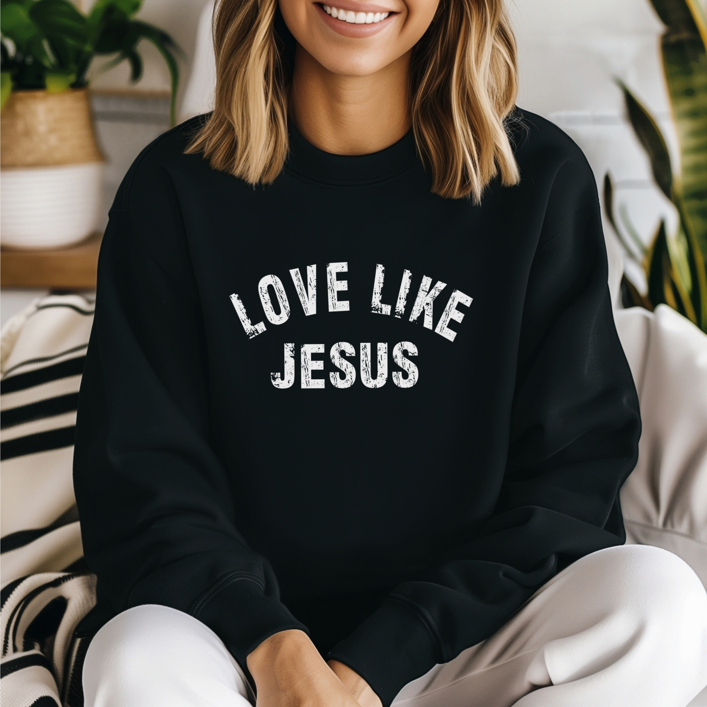 Love Like Jesus Sweatshirt. - Christian Fall Tee